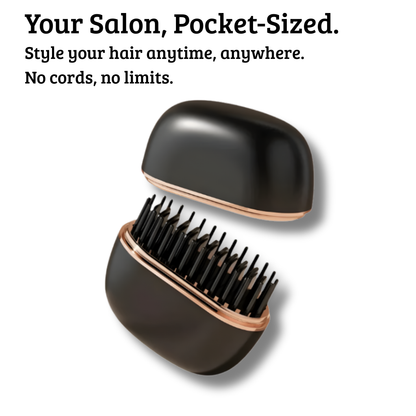 Capsule Hair Straightener & Styler Mini Cordless Hair Straightener Comb Portable Heat Hair Brush for Travel USB Rechargeable